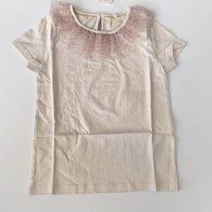 NWT Mini Boden Girl Tulle Jersey Top 7-8 years